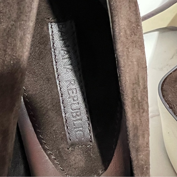 NIB Banana Republic Elegant Chocolate Brown Suede Pumps -- 10 - Picture 8 of 12